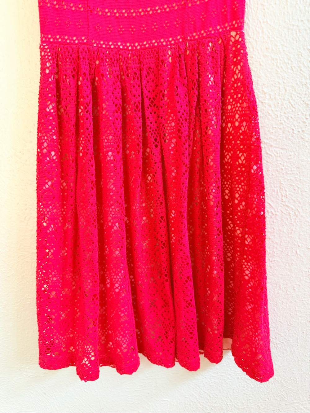 Anthropologie Sunstream red lace dress - Picture 5 of 8